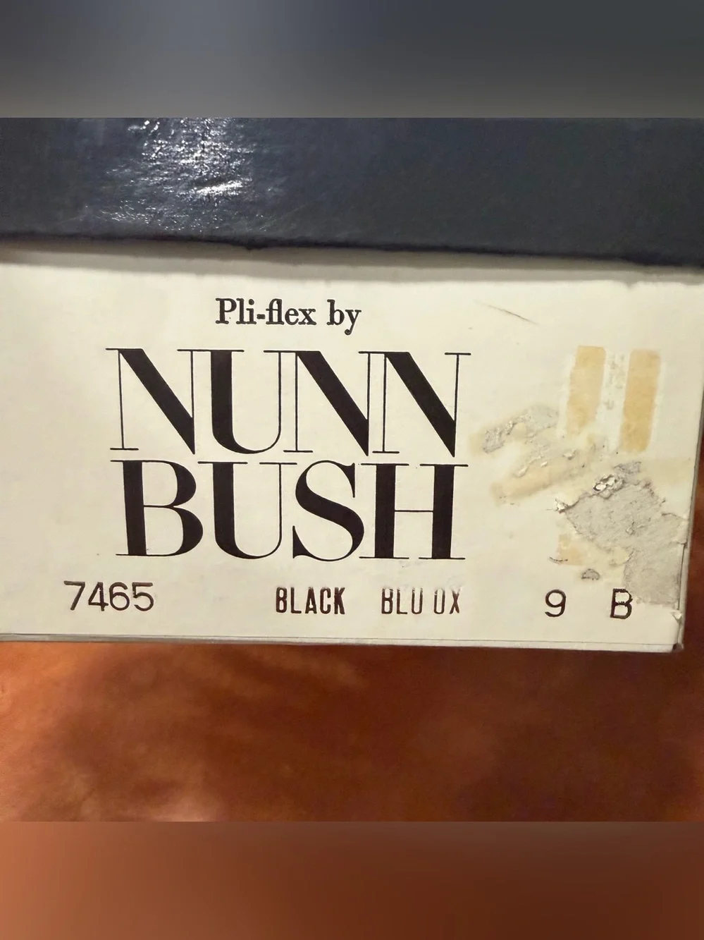 Vintage Deadstock Nunn Bush Classic Black Dress Shoes size 9 NIB